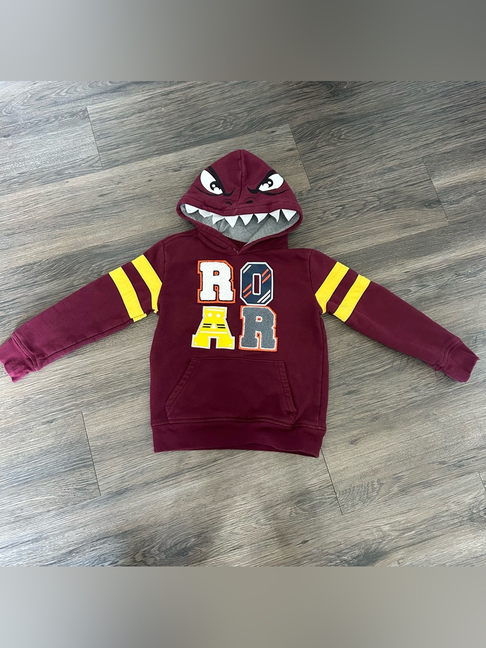 3/$12 Toddler Boys Roar Dinosaur Hoodie Size 5